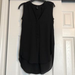 H&M black long blouse. Size 2